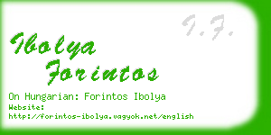 ibolya forintos business card